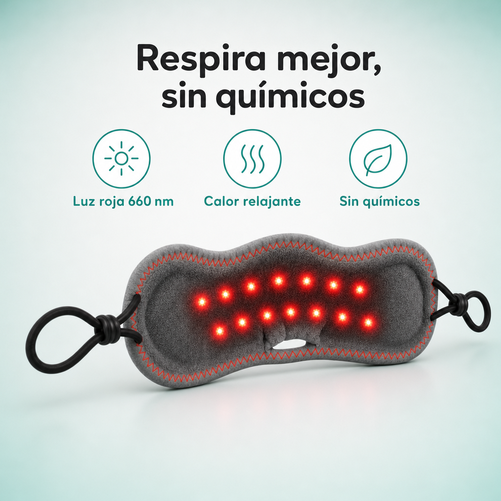 Alivio nasal con luz roja y calor