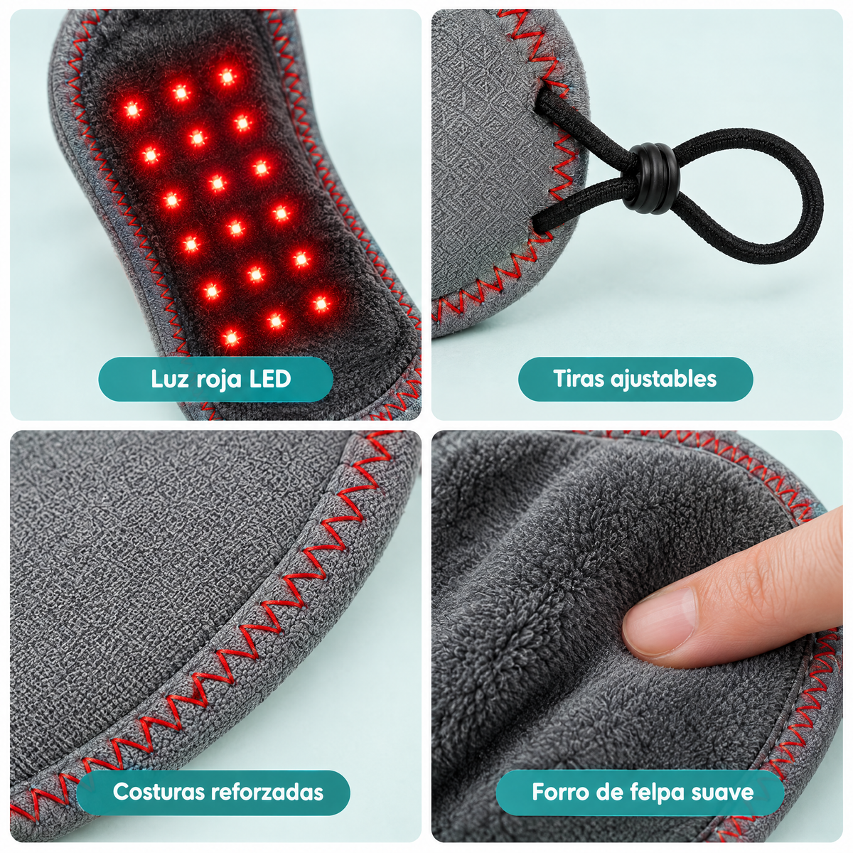 Alivio nasal con luz roja y calor